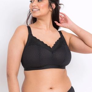 Black Flirtelle viola bralette size 30F/FF UK 30G/H US NWT